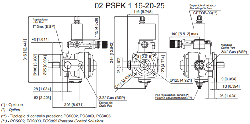 02-PSPK-1 系列布莱玛变量叶片泵安装尺寸