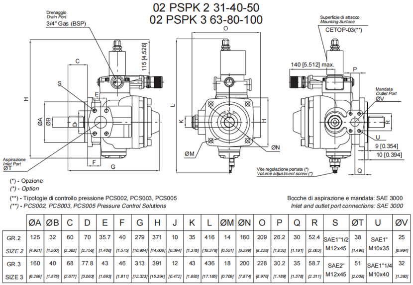 02-PSPK-2 系列布莱玛变量叶片泵安装尺寸