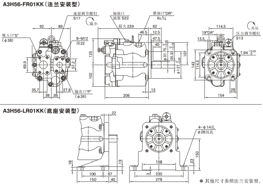 A3H56-FR01KK(法兰安装型)